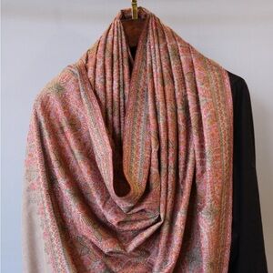 Pashmina Handmade silk Embroidery shawl size 100/200cms